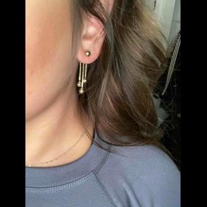 Beautiful Metal Ball Drop Earrings